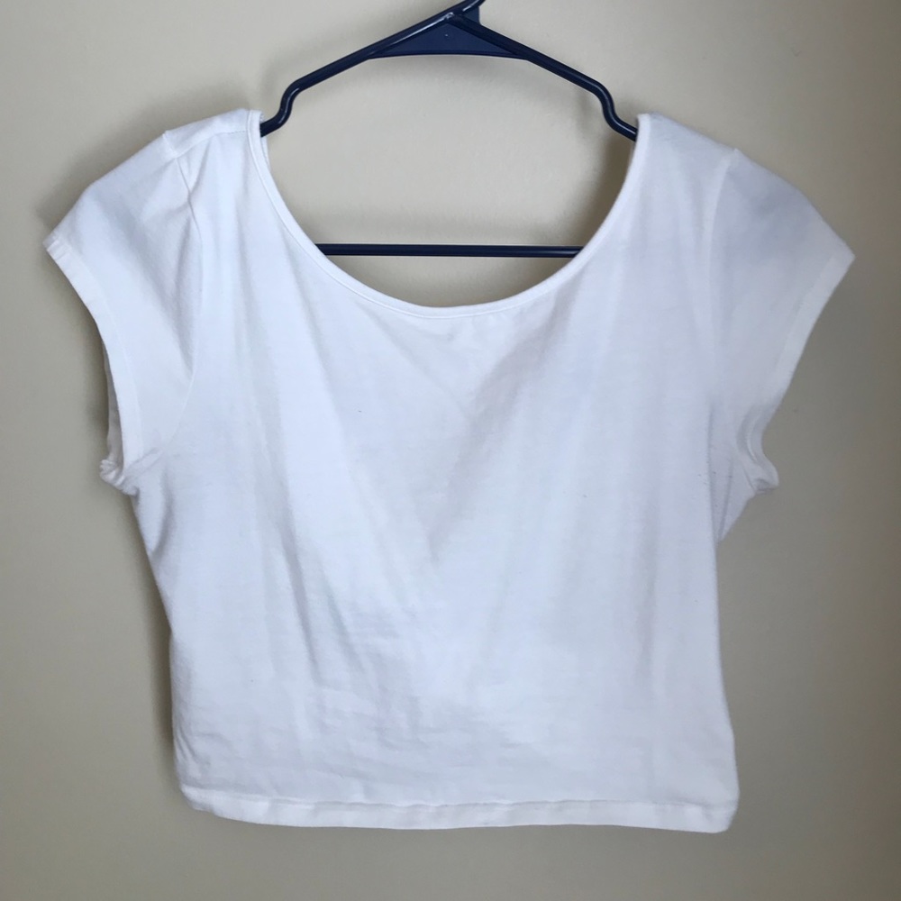 American Eagle Crop Top Criss-Cross Back